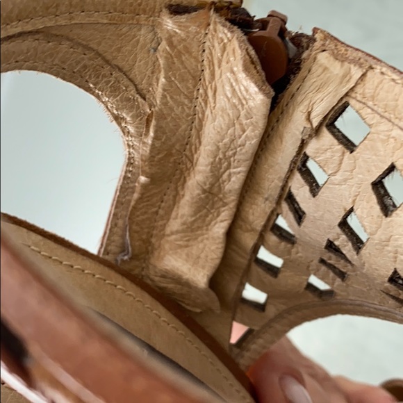 Pilar Abril leather suede open toe ankle heels - Picture 11 of 15